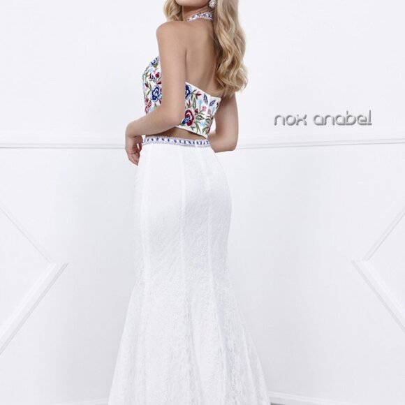 Two Piece Halter Neck Mermaid Dress NX8262 - Picture 2 of 5